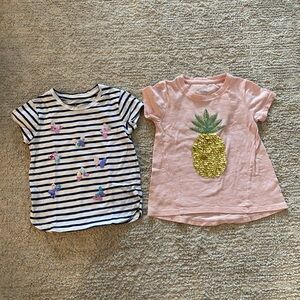 Members Mark Striped and Pink Kids T-Shirts Set Size 4/5